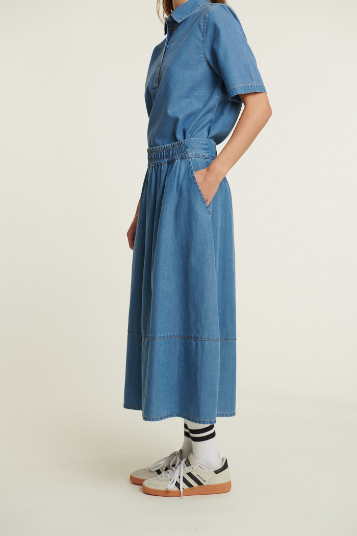 Basic Apparel Bine Skirt Nederdele 038 Light Blue